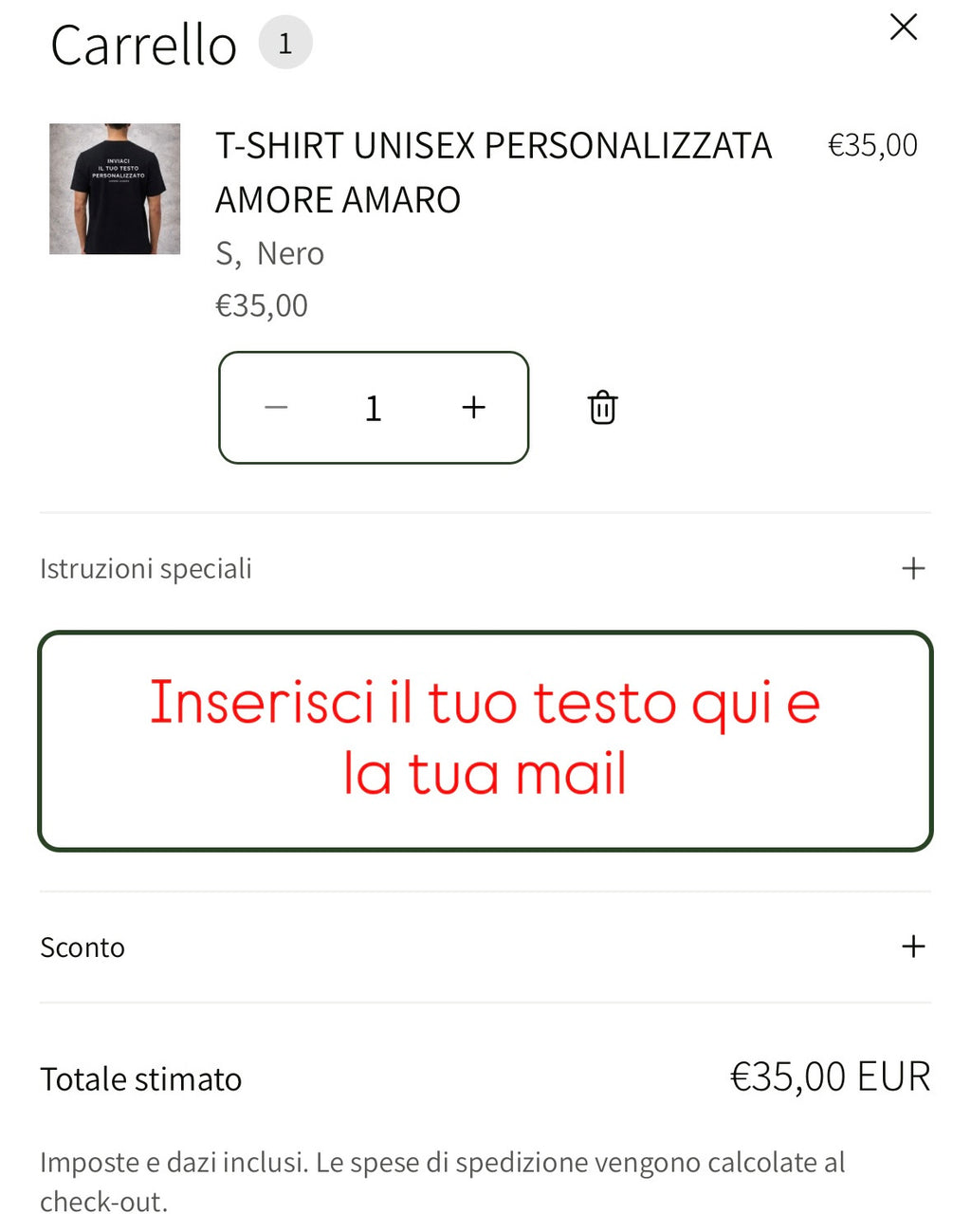 T-SHIRT UNISEX PERSONALIZZATA AMORE AMARO P.4