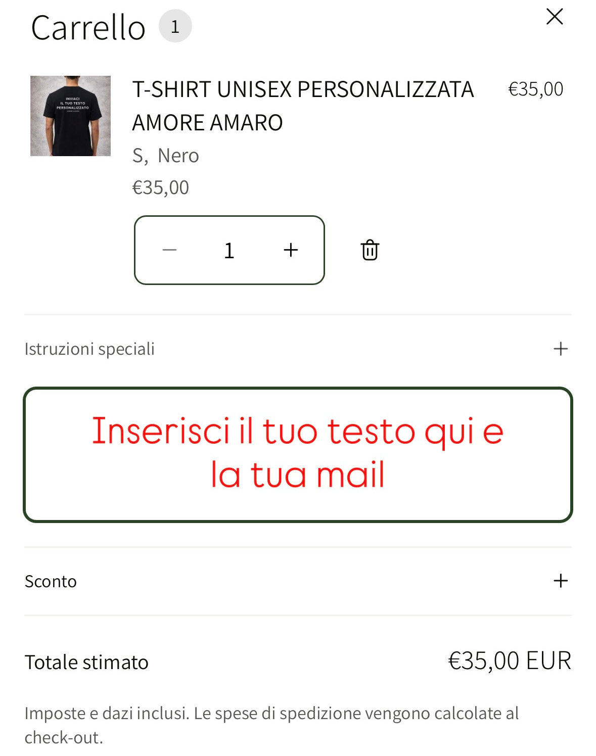 T-SHIRT UNISEX PERSONALIZZATA AMORE AMARO P.4